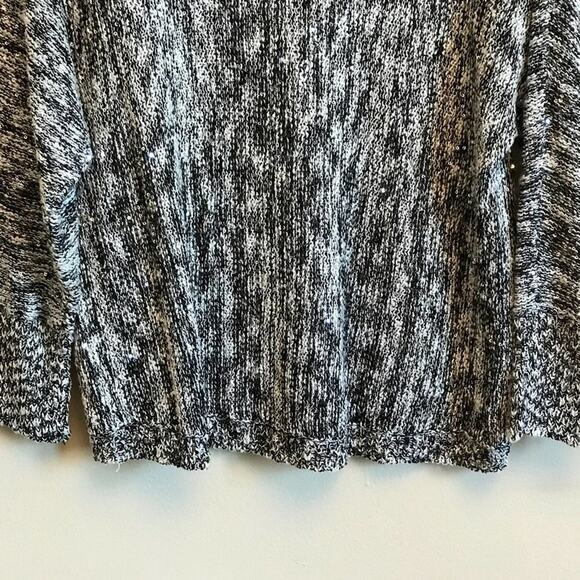 Alfani M black silver sequin long sleeve blouse knitwear bohemian - Picture 7 of 7
